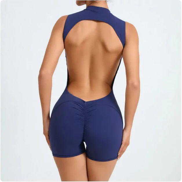 Jumpsuit de yoga con espalda descubierta